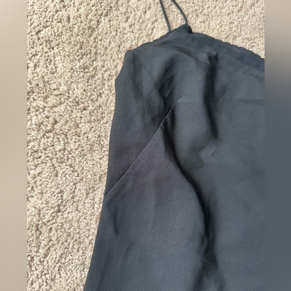 Ted Baker- Black Thin Strap Adjustable Minimalist Tank Top - Picture 3 of 7